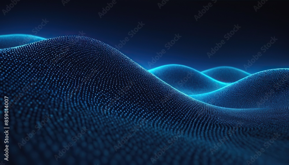 Aufkleber futuristic colored luminous wave of dots the concept of big data sound visualization network connect