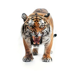Naklejka premium World Wildlife Day, Tiger, Tiger White background