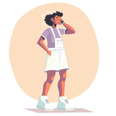 Character standing casually and posing