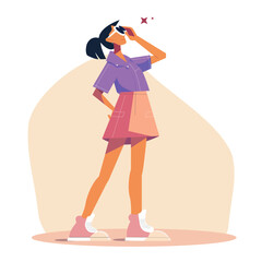 Character standing casually and posing