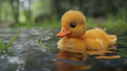 close up photo baby duck
