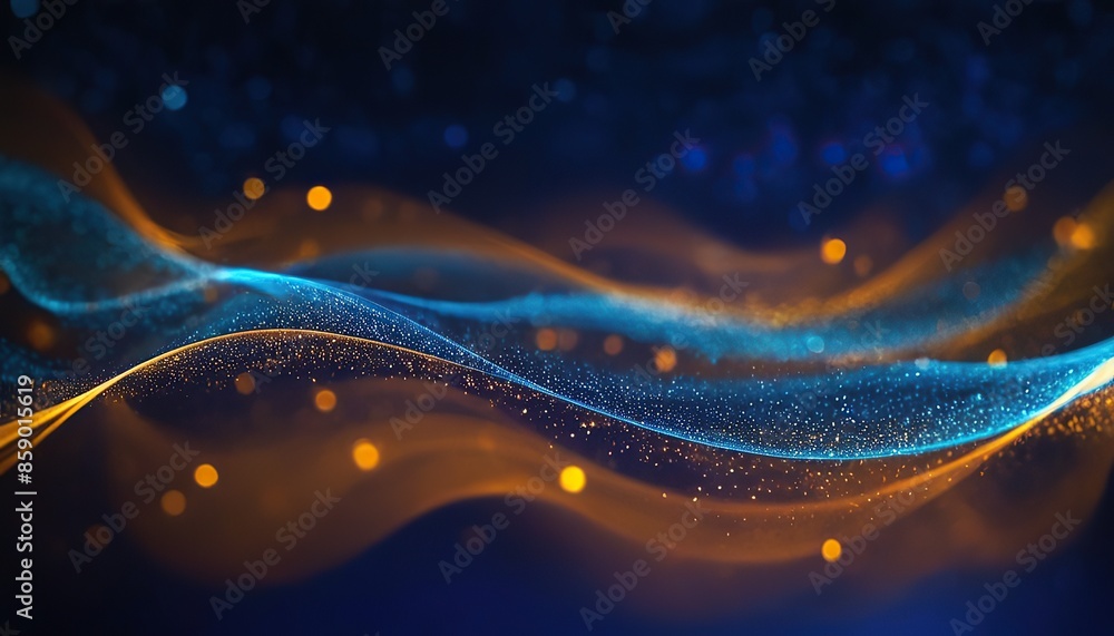Aufkleber futuristic colored luminous wave of dots the concept of big data sound visualization network connect