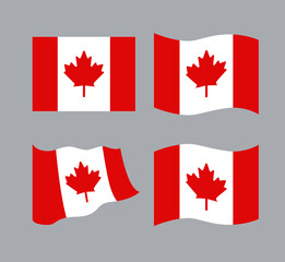 Flat illustration of the Canadian flag.