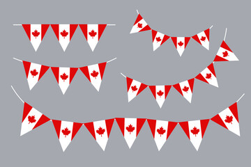 Obraz premium Flat illustration of the Canadian flag.