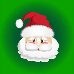 santa claus face illustration