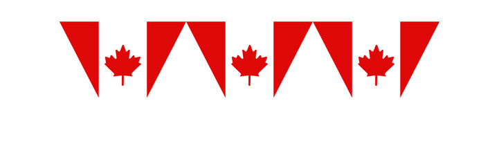 Flat illustration of the Canadian flag.