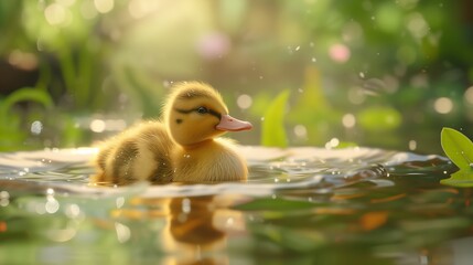 close up photo baby duck