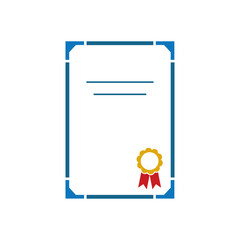 Certificate icon flat design