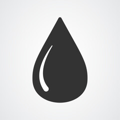 Drop symbol. Easy editable vector design.