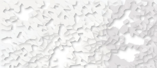 Abstract white and gray broken stained glass background design with line. geometric pattern with 3d shapes vector Illustration. white broken wall paper in decoration.	
