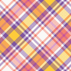 Tartan Plaid Vector Seamless Pattern. Traditional Scottish Checkered Background. Traditional Scottish Woven Fabric. Lumberjack Shirt Flannel Textile. Pattern Tile Swatch Included.