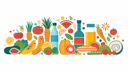 food for  healthy  on isolate background