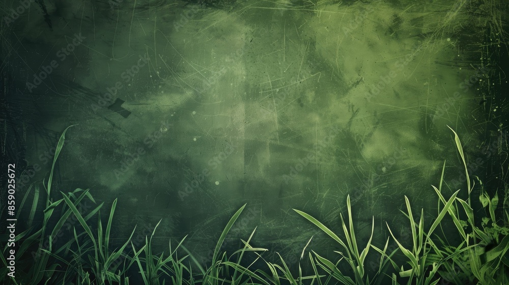 Aufkleber textured background in spring grass shade with dark edges for lettering and space