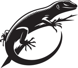 Lizard design silhouette vector art work EPS generative AI