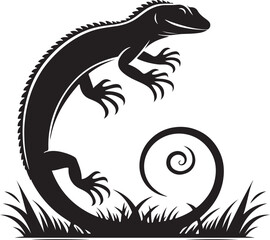 Lizard design silhouette vector art work EPS generative AI