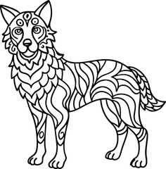 Fototapeta premium animal manadala coloring pages for stressrelief 