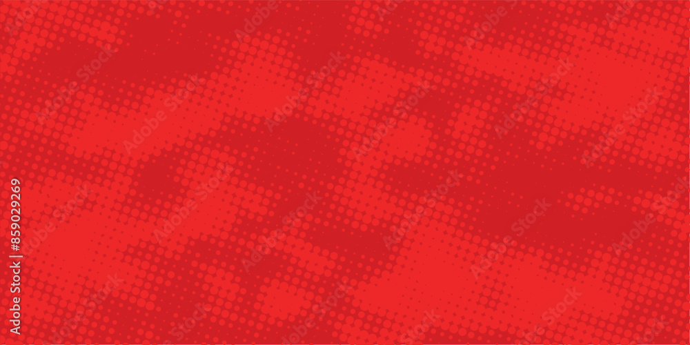Poster abstract dots halftone red color pattern gradient texture with technology digital background. pop ar