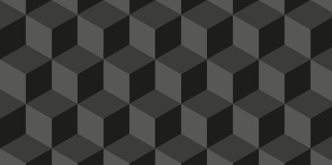 Dark black modern cube technology business wall an floor concept wallpaper. Abstract vector soft black mosaic grid pattern. Geometric square backdrop cubic design. Illustration tile metal element.	
