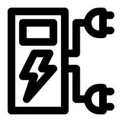 electric station, charging station, energy station, power, energy, charging outline icon