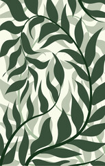 green leaves abstract wallpaper design 