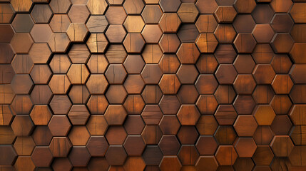hexagon shape as wall background