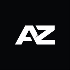 Initial AZ Simple Geometric Business Design Template Logo