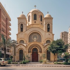 Fototapeta premium holy temples of the Christian religion. Generative AI