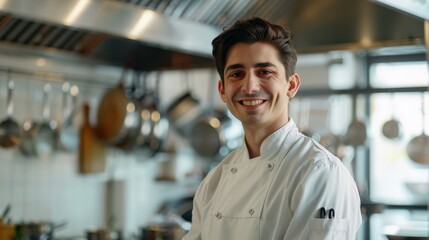 Fototapeta premium The smiling young chef