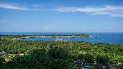 Aerial view of Pertamina Arun Gas company. PT Arun is is a natural gas processing company in Aceh. 