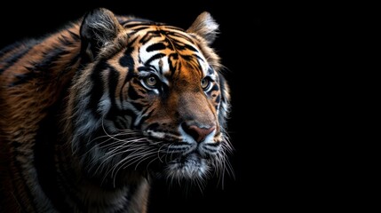 Close-up Portrait of a Majestic Tiger