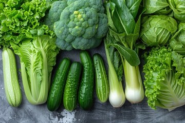 fresh green vegetables on the kitchen professional advertising food photography