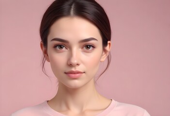 Fototapeta premium Beautiful elegant woman front view photo