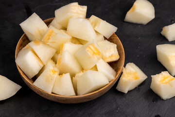 fresh melon cooked for nutrition