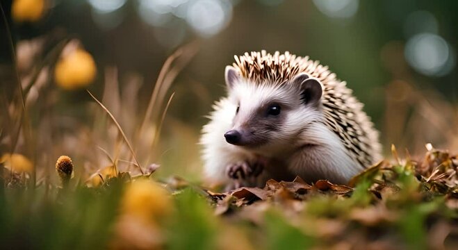 Hedgehog in the forest.