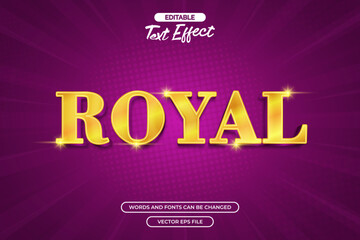 Royal editable text effect