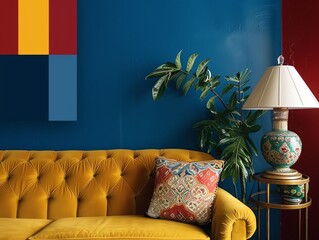A retro color palette showcasing bold hues of teal, burnt orange, and mustard yellow The vibrant tones reflect the vintage charm of classic design, evoking the nostalgic appeal of oldschool aesthetics