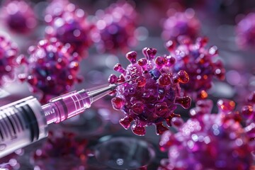 Visualize the future of vaccination with an image showcasing lipid nanoparticle mRNA vaccine syringes, a revolutionary tool in the fight against infectious diseases like COVID-19