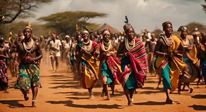 People from an African tribe.