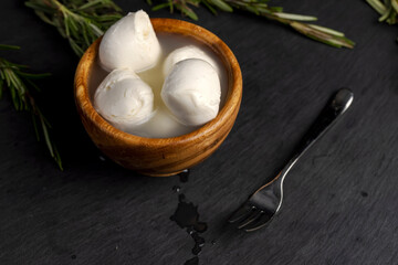 milk food soft cheese in brine