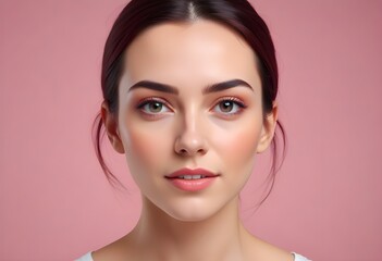 Fototapeta premium Beautiful elegant woman front view photo