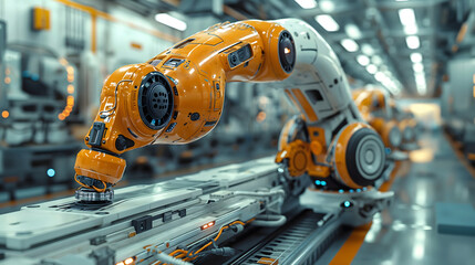 Advanced Robotic Arm in Automated Factory