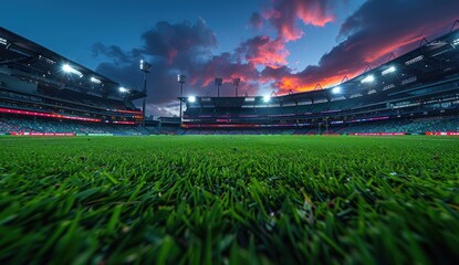 Professional football match is in full swing. Sports, game, stadium, football field, fans, Champions League, dribbling, soccer ball, match, competition. Leisure concept. Generative by AI