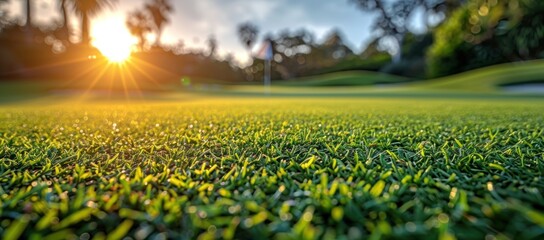 banner background of National Golf Day theme banner design for microstock, no text, and wide copy space,