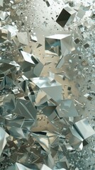 A chaotic storm of jagged and irregular octagons evoking a sense of turmoil and unpredictability.