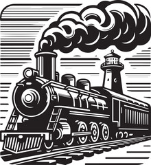 steam locomotive silhouette