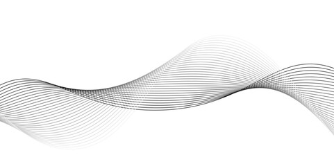Grey Wave Swirl, frequency sound wave,Technology, data science, geometric border pattern.Abstract grey wave lines on transparent background.Abstract futuristic template. Chrome technological wallpaper
