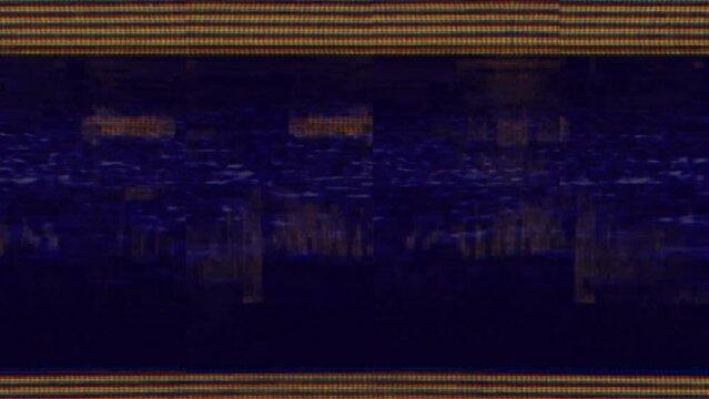 Abstract digital pixel noise looped background. Glitch damage error effect. Video distortion overlay footage. TV screen twitch loop. Software hack code or hacker virus and cyber attack concept
