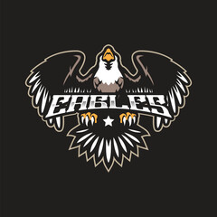 Eagle mascot logo design vector with modern illustration concept style for badge, emblem and t shirt printing. Eagle illustration for sport team.