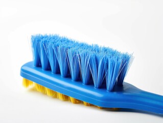 Cleaning Brush. Blue Scrub Brush Isolated on White Background for Cleaning