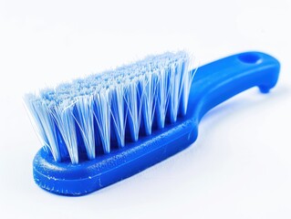 Cleaning Brush. Blue Scrub Brush Tool for Cleaning on White Background